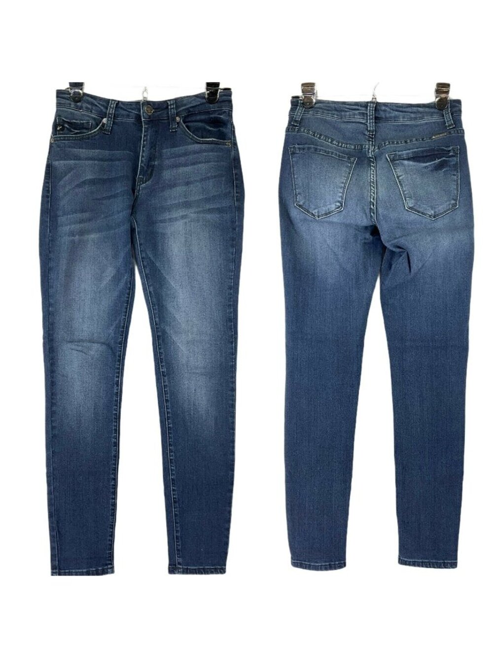 Kancan Jeans Womens Size 5/26 Francesca Mid Rise Super Skinny Dark Wash Stretch